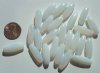 25 22mm Six Sided White Opal Ovals
